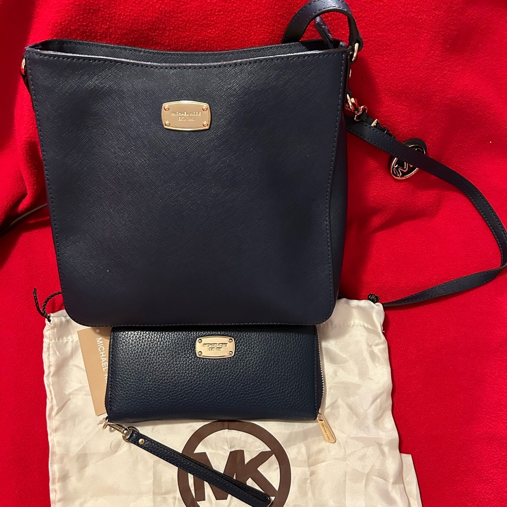 Michael Kors crossbody handbag and wallet.